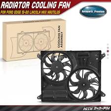 Radiator Cooling Fan Assembly w/ Shroud for Ford Edge 15-20 Lincoln MKX Nautilus picture