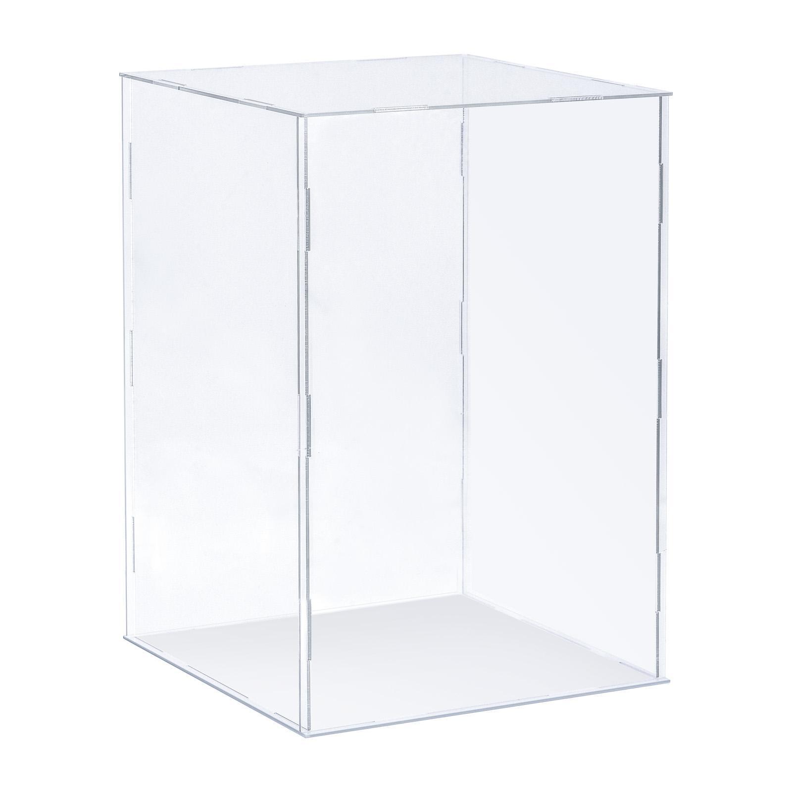 Clear Display Case Acrylic Box Assemble Box 25x25x40cm for Collectibles Crafts