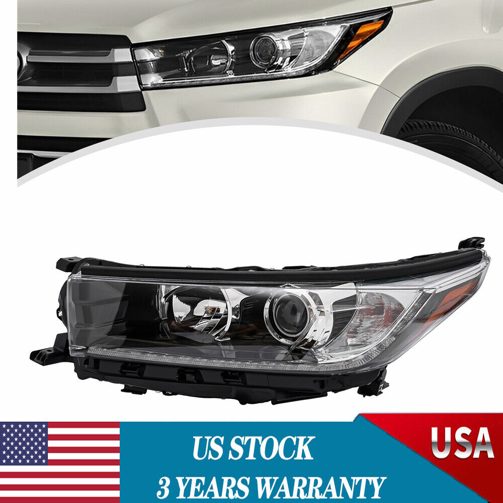 Headlight LH For 2017-2019 Toyota Highlander LE XLE Projector Driver w/LED DRL