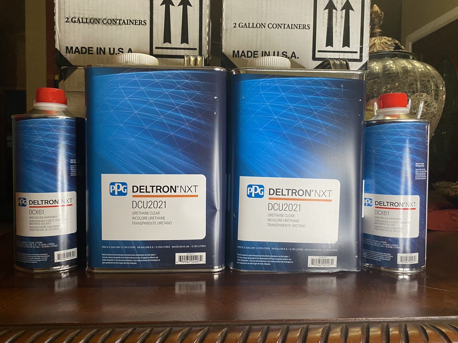 Ppg Clearcoat Deltron  2 Gallons Dcu2021,  2 Qt Dcx61  2 Kits