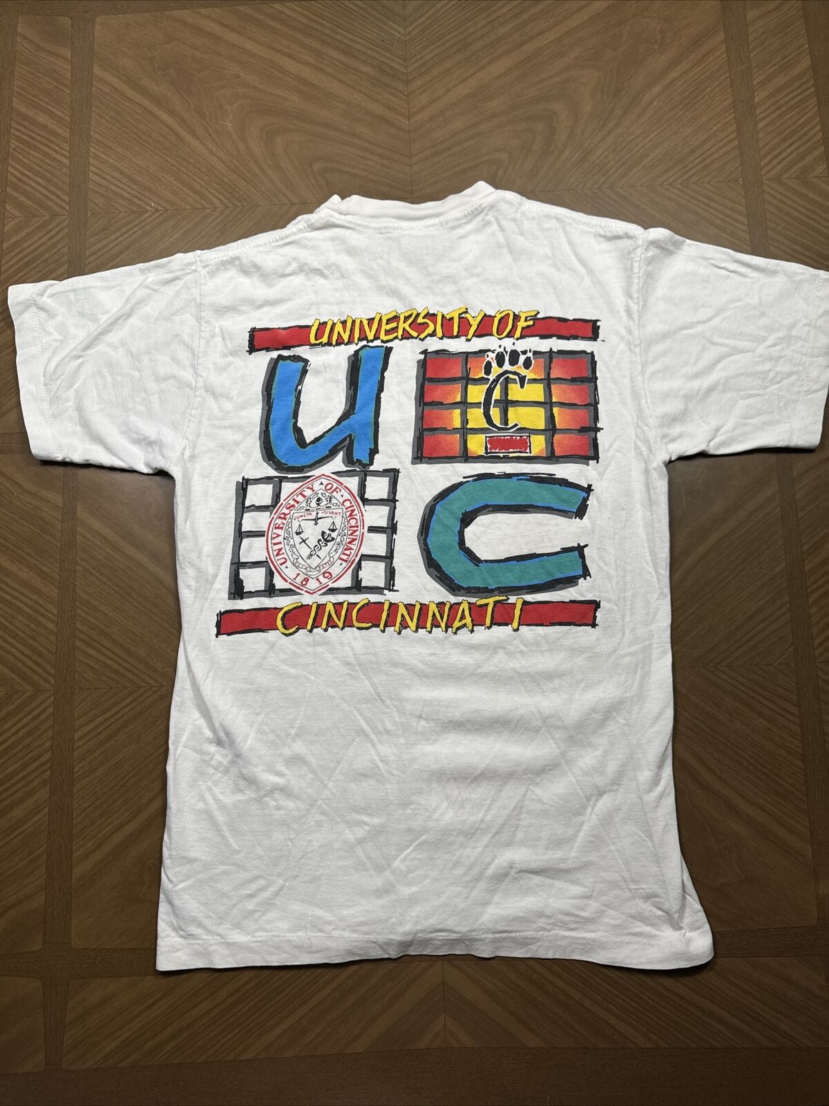 Vintage University of Cincinnati Shirt Mens Medium Made in USA Kelce NCAA