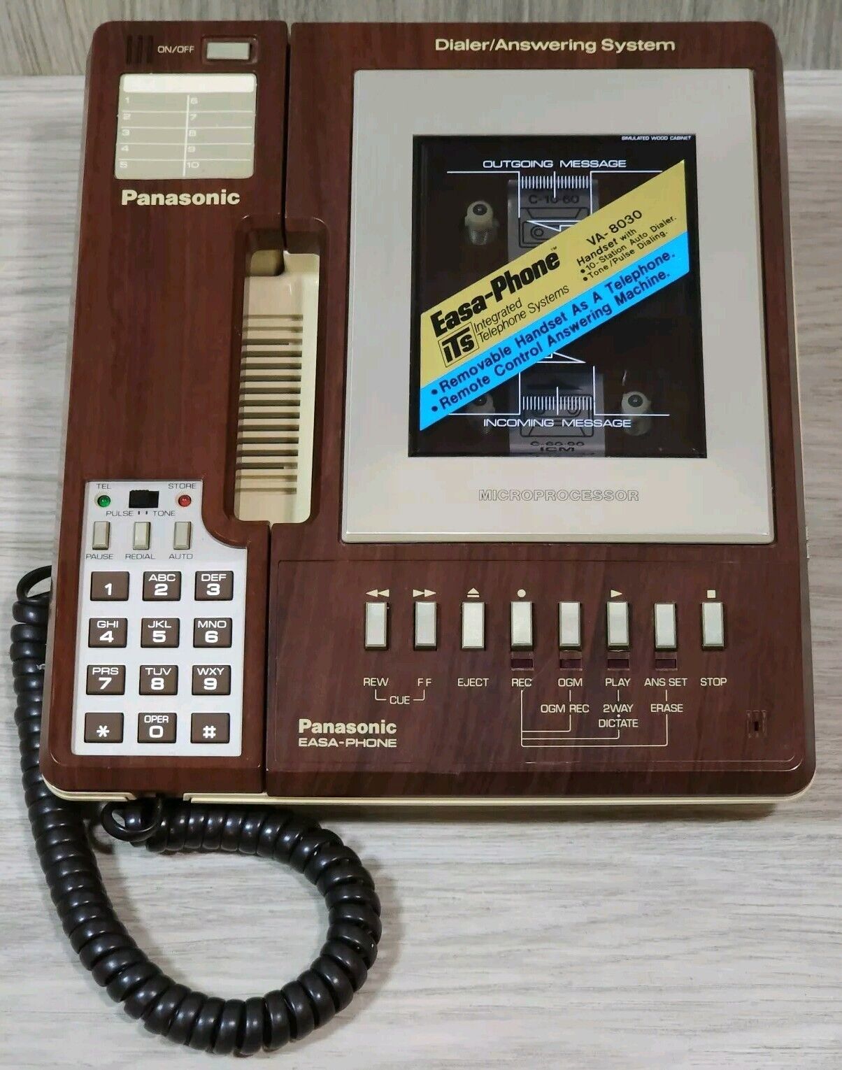 Panasonic VA-8030 Easa Phone Unit Vintage Dialer/Answer - NOT TESTED -