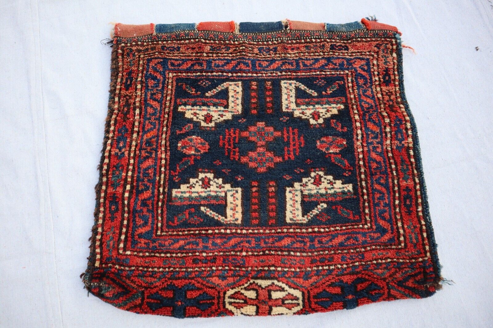 Antique gorgeous handmade Pillow rug, any room decoration rug.   Details below