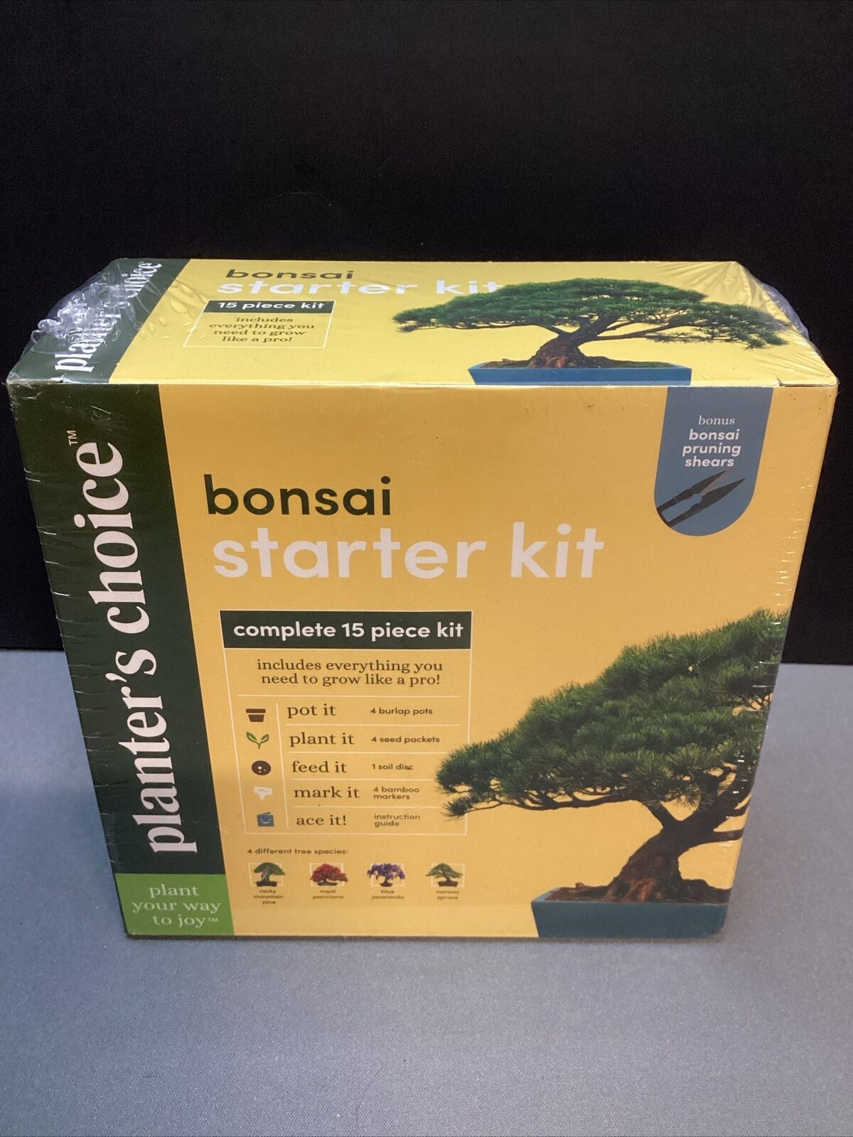 Planter’s Choice-Bonsai Starter Kit- (15ml) Tree Plant-New 15 Piece