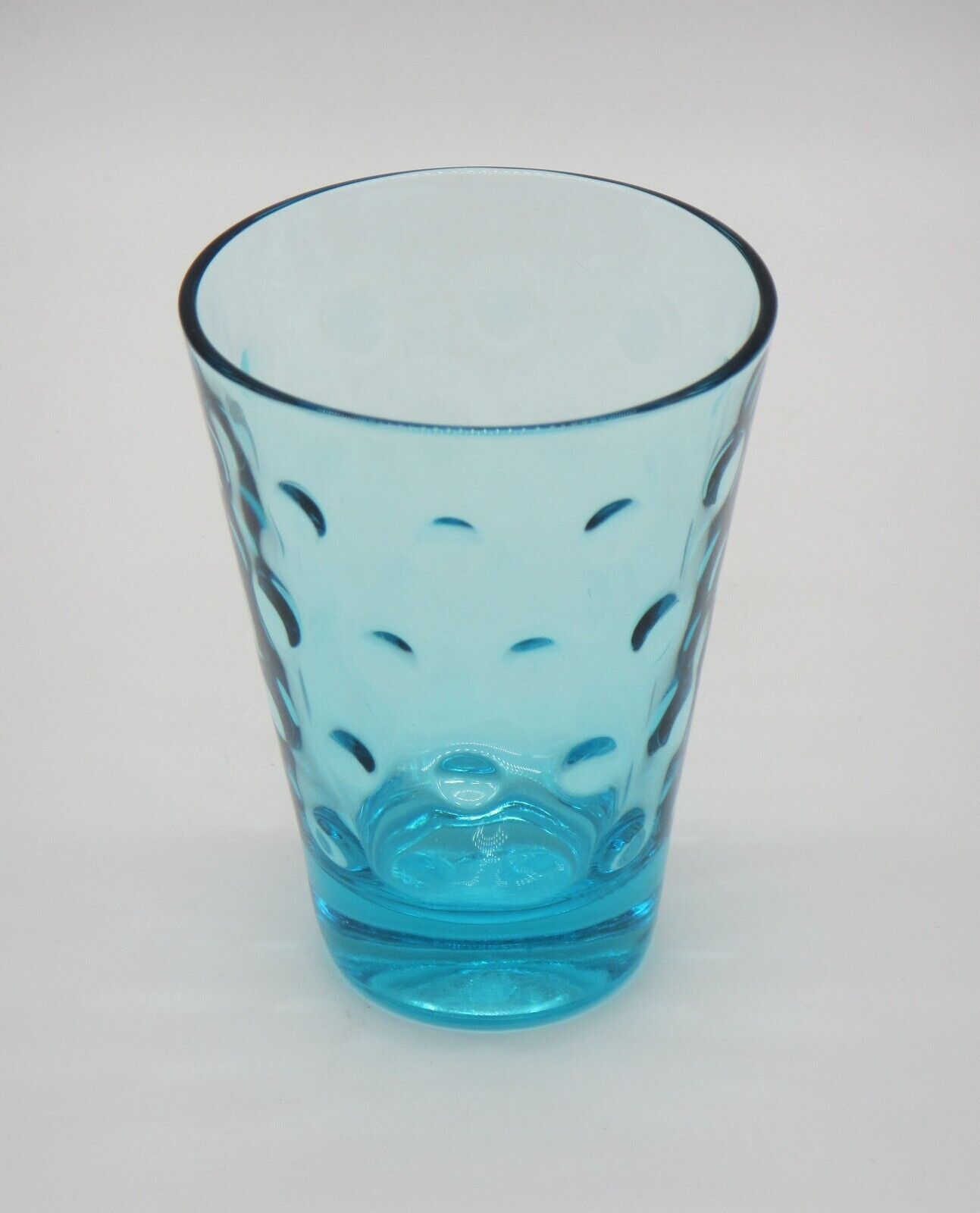 Vintage Hazel Atlas Blue Capri Dot Glass Juice Tumbler 3.5\