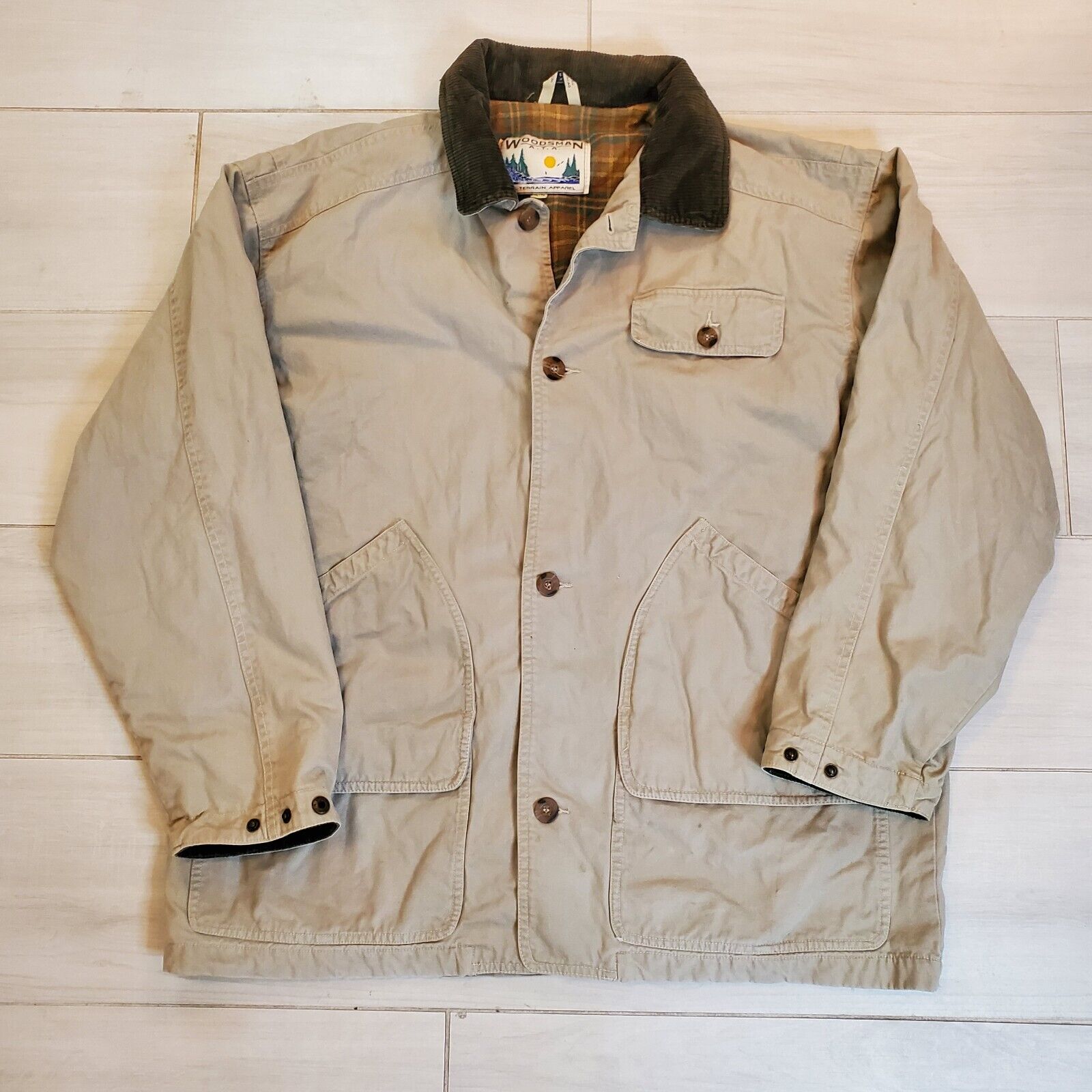 Vintage Woodsman ATA Men’s Jacket XL Coat Flannel Lined Workwear Chore Barn