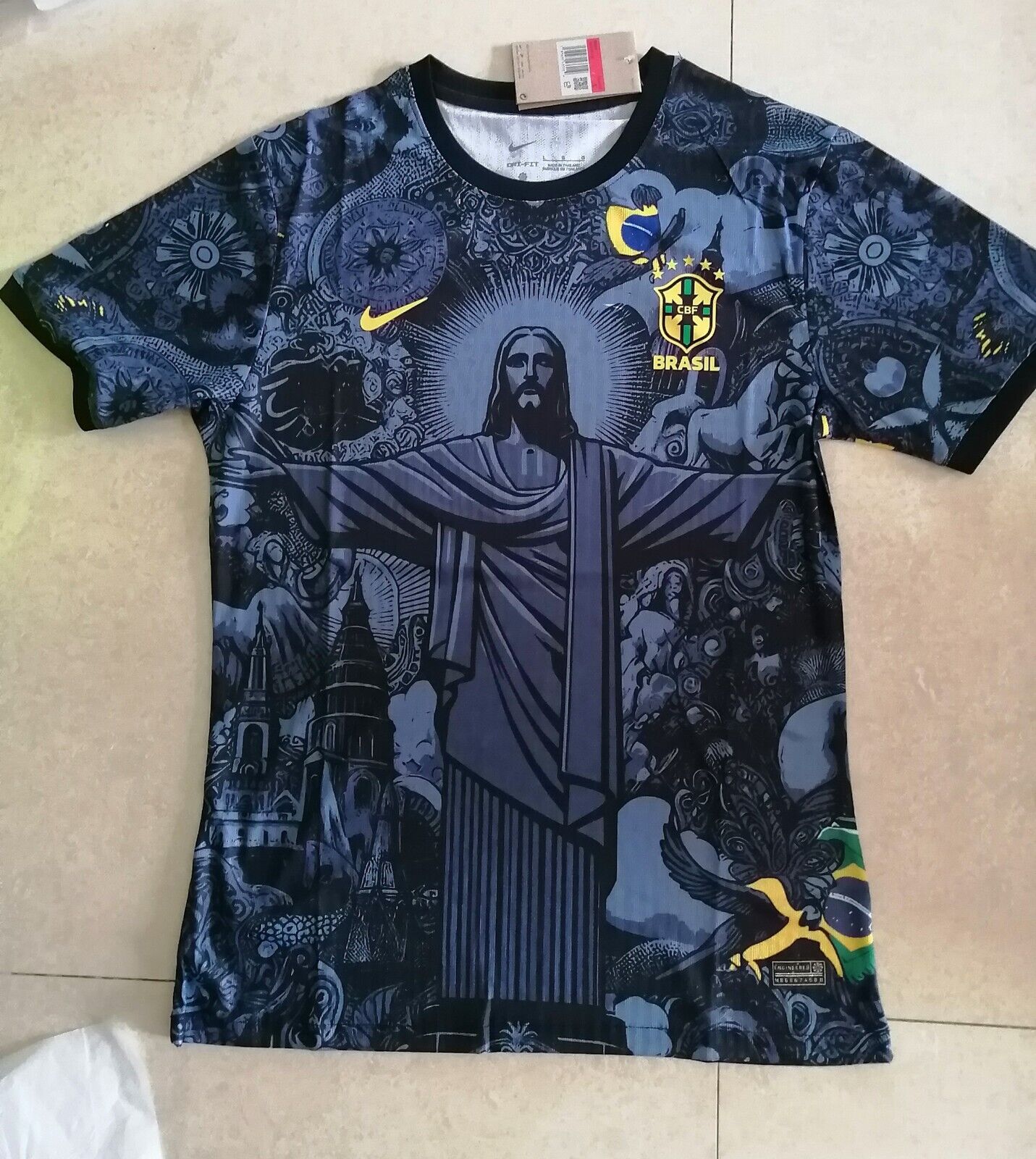 New 2024 2025 Brazil Player Special Edition Jesus GYM Jersey Shirt Slim Fit