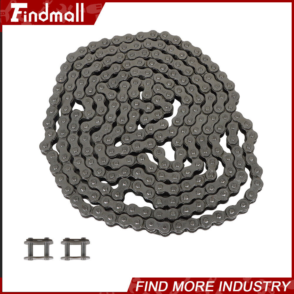 Findmall #40 Roller Chain 10 Feet With 2 Connecting Links