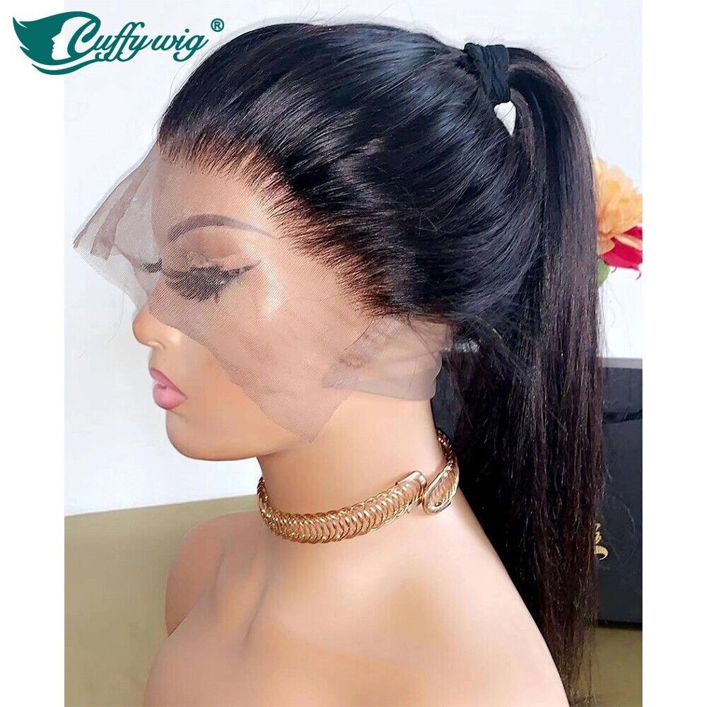 360 Full Lace Silky Straight Wig 100% Human Hair Pre Plucked 13*6 Lace Front Wig