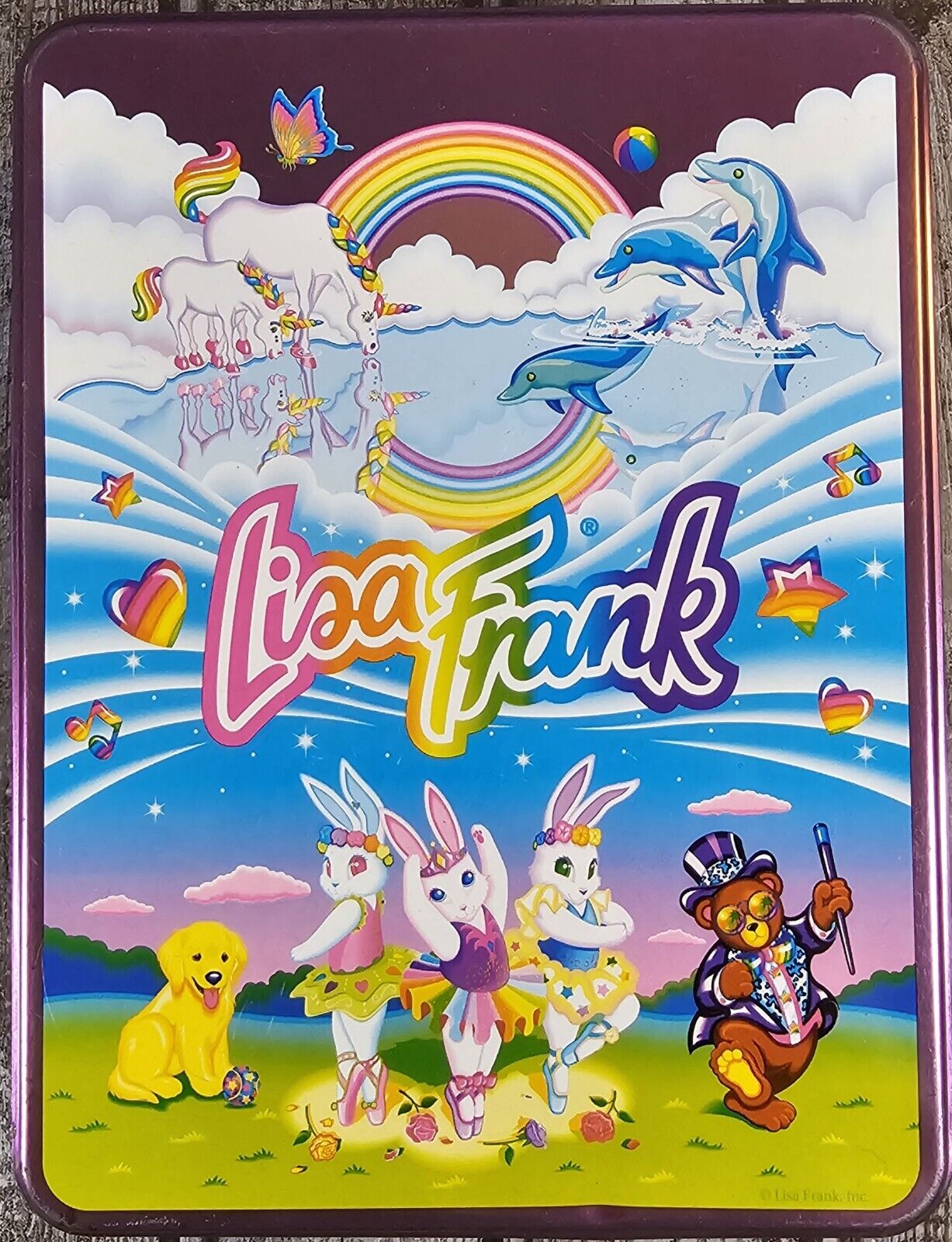 Vintage Lisa Frank Tin 1990's 1st Collectible Tin in Series