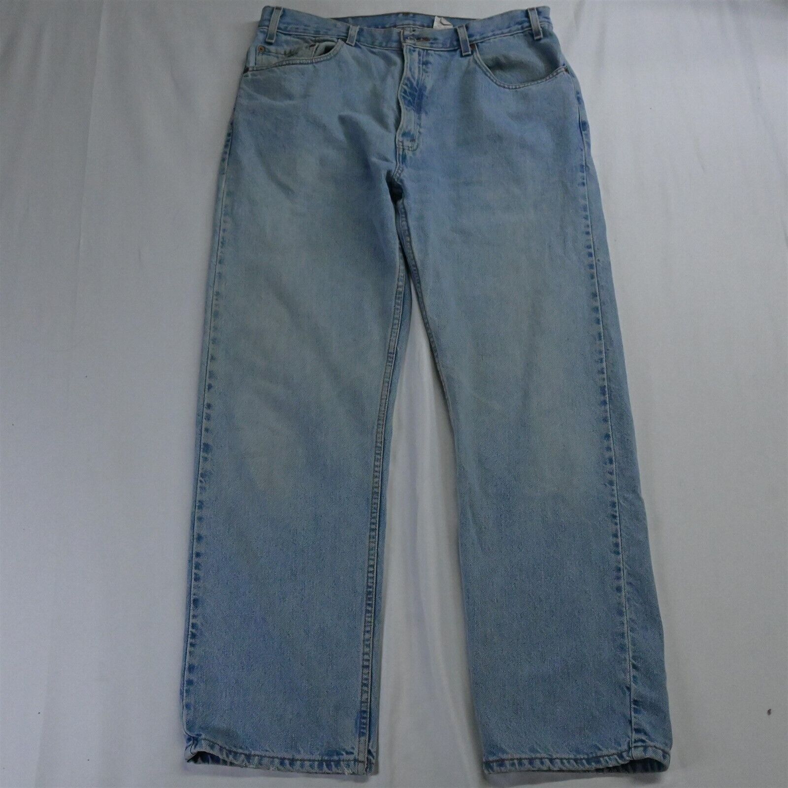 Vtg 2002 Grunge Levi\'s 38 x 32 505 Regular Straight Light Denim Jeans