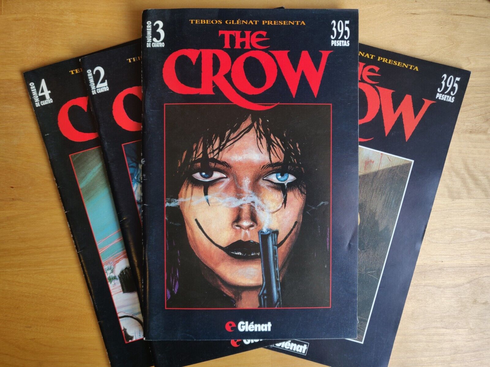 THE CROW #1 - RARE Spanish Edition - SET OF 4 Complete 1st Print Glenat O'BARR