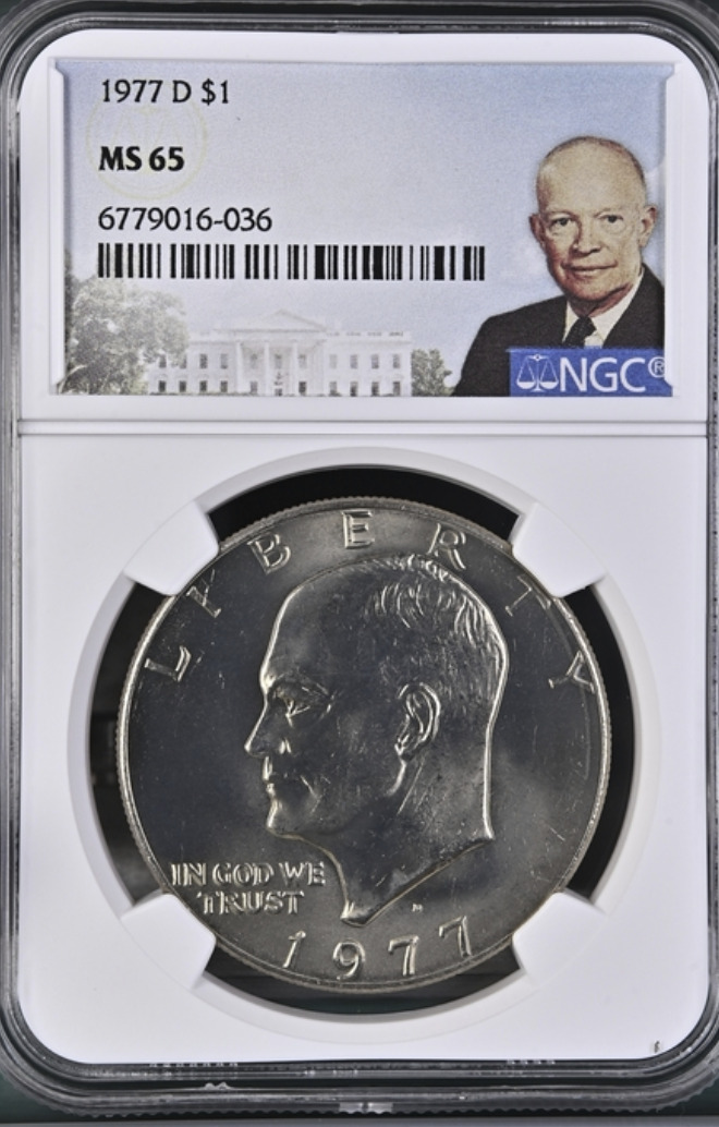 1977 D  Eisenhower Dollar - NGC MS65 Eisenhower Label
