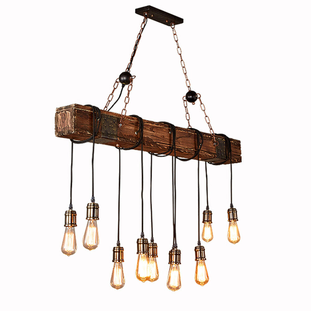 Farmhouse Industrial Chandelier Light Rustic Cafe Hanging Fixtures Pendant Lamp