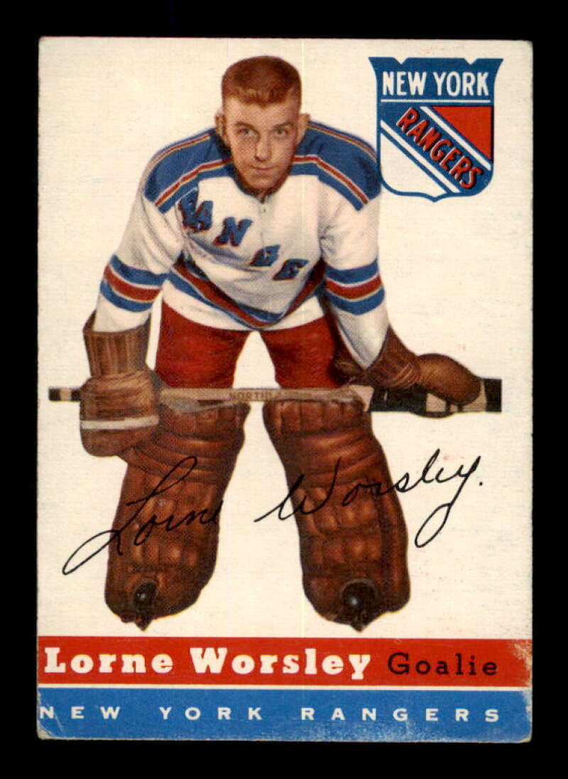1954-55 Topps #10 Gump Worsley VGEX NY Rangers 540038