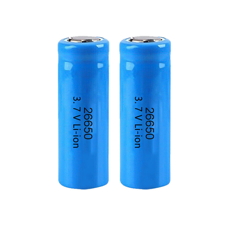 2-50pcs 26650 Lithium Li-ion Batteries 3.7V Battery  + Charger LOT USA
