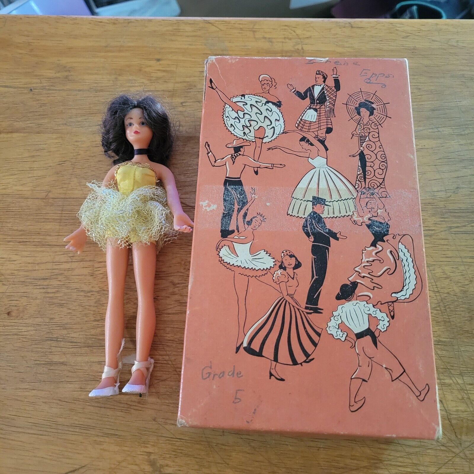 VINTAGE Flagg Doll Flexible PLAY DOLL FIGURE with Box Bendable BALLERINA DANCER