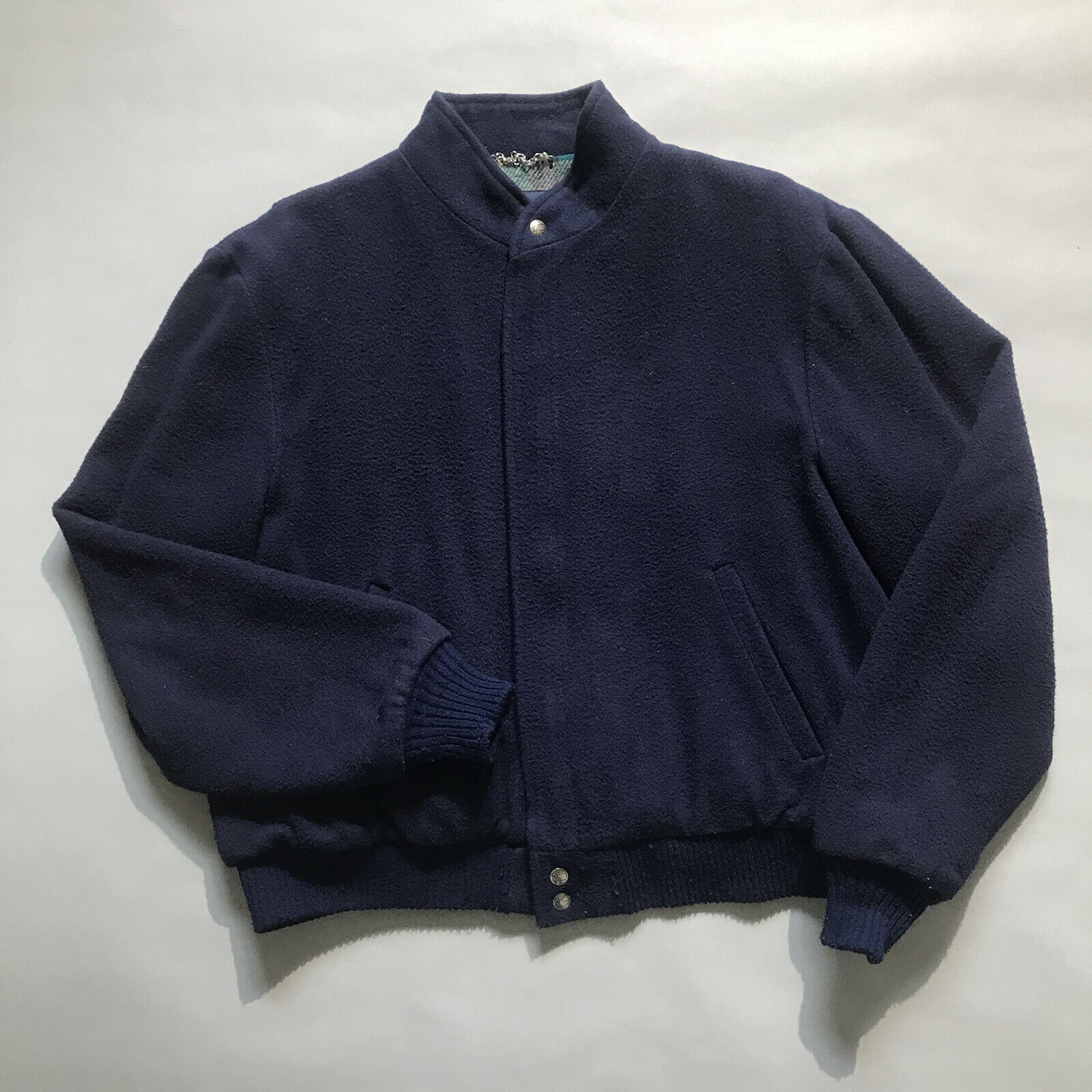 Vintage Woolrich Wool Jacket Bomber Coat Plaid Lined
