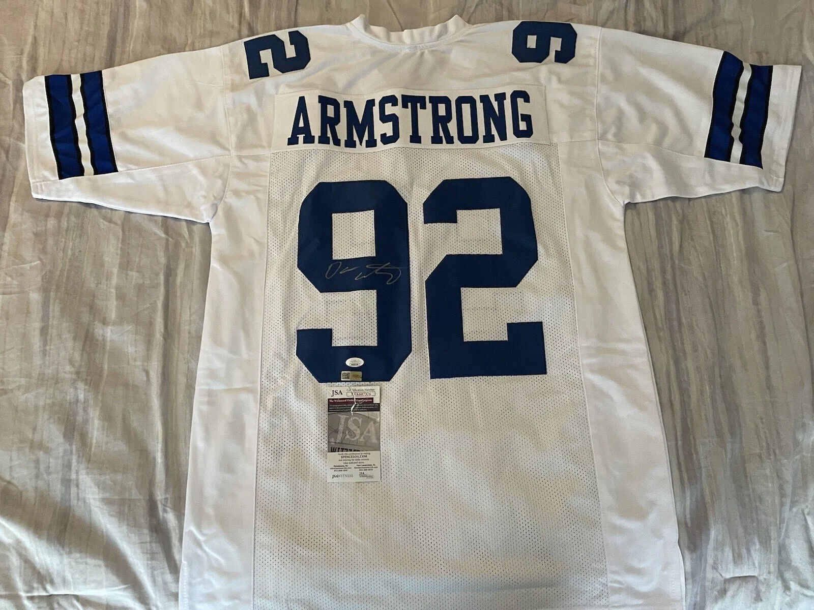 Dorance Armstrong 🏈 Dallas Cowboys 🏈 White Signed Custom Jersey
