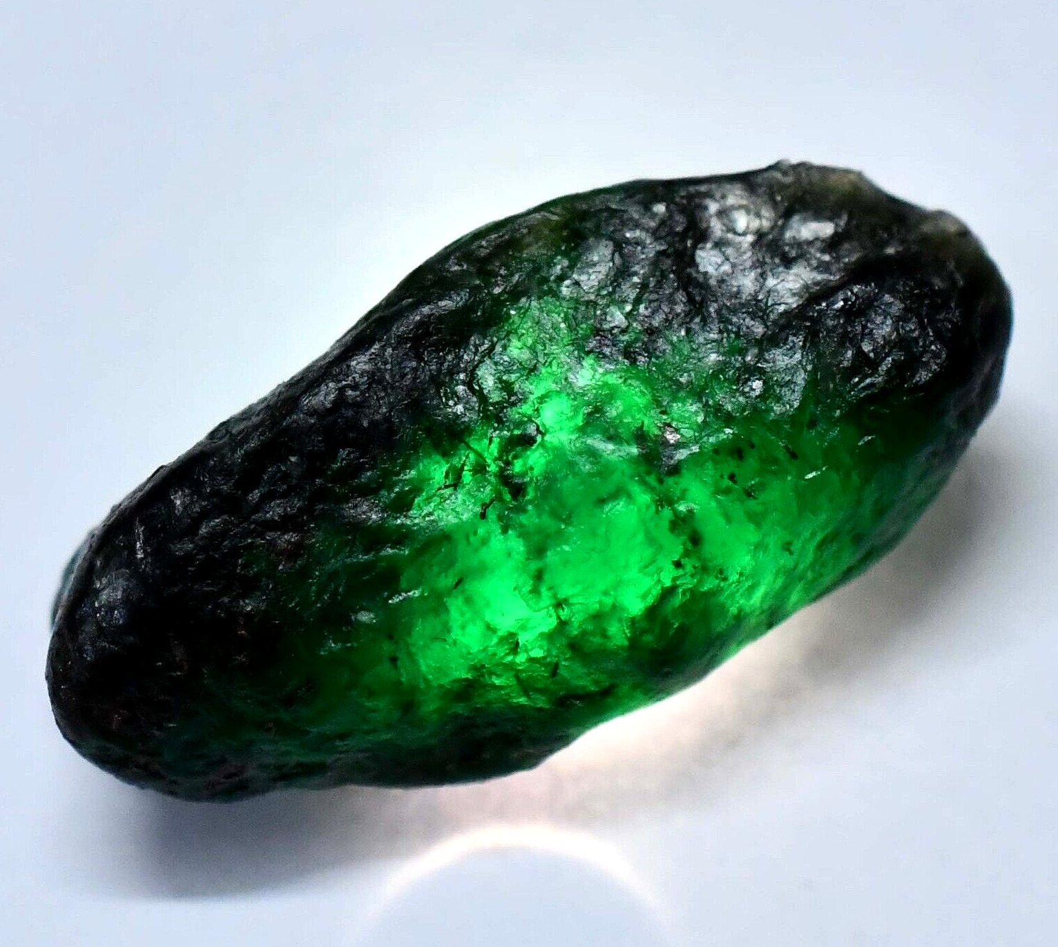 Untreated Natural Green Colombian Emerald 20.45 Ct Certified Facet Rough Gem