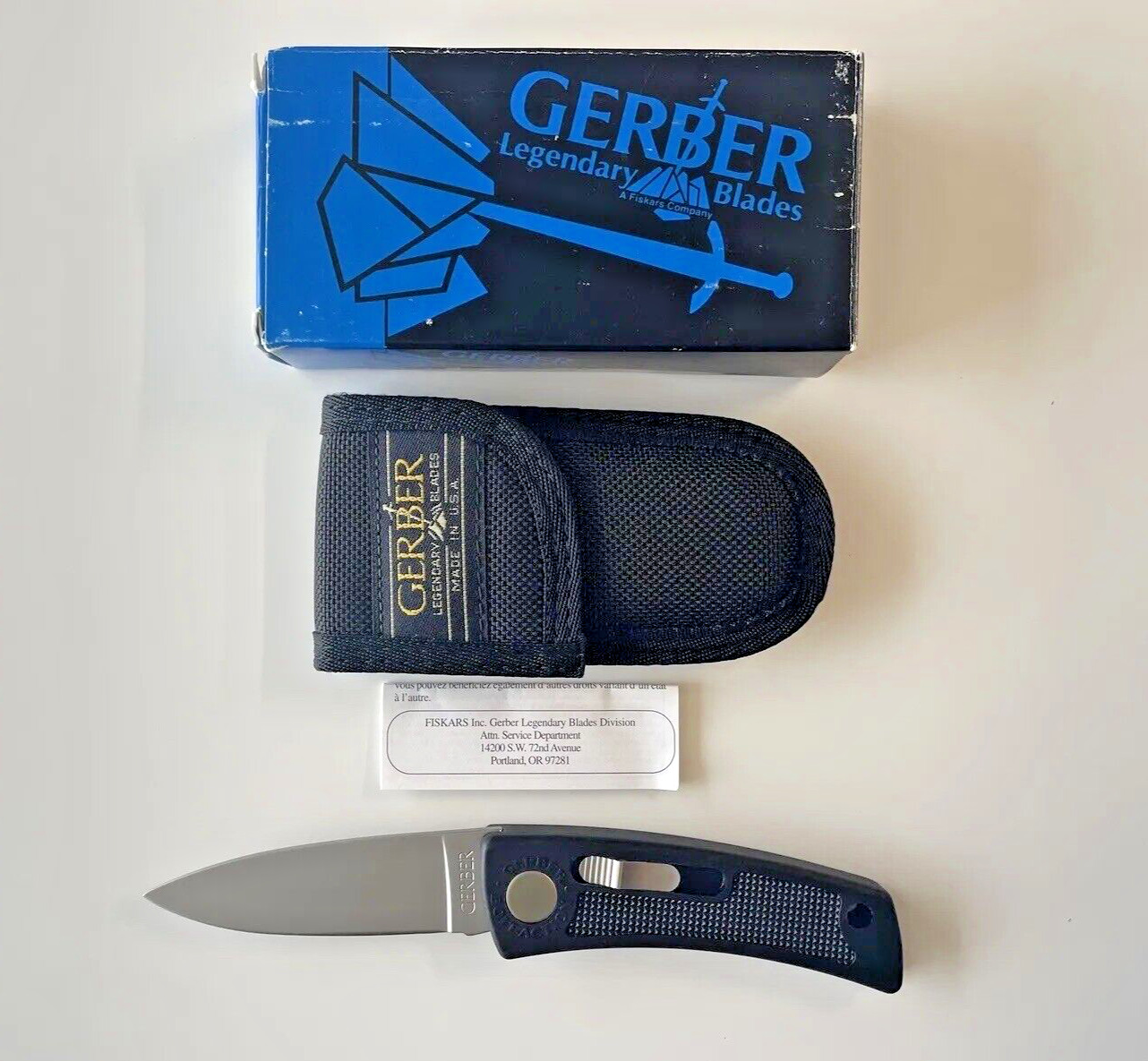 Gerber 700 Bolt Action Utility Folding Knife Sheath USA 1994 Vintage