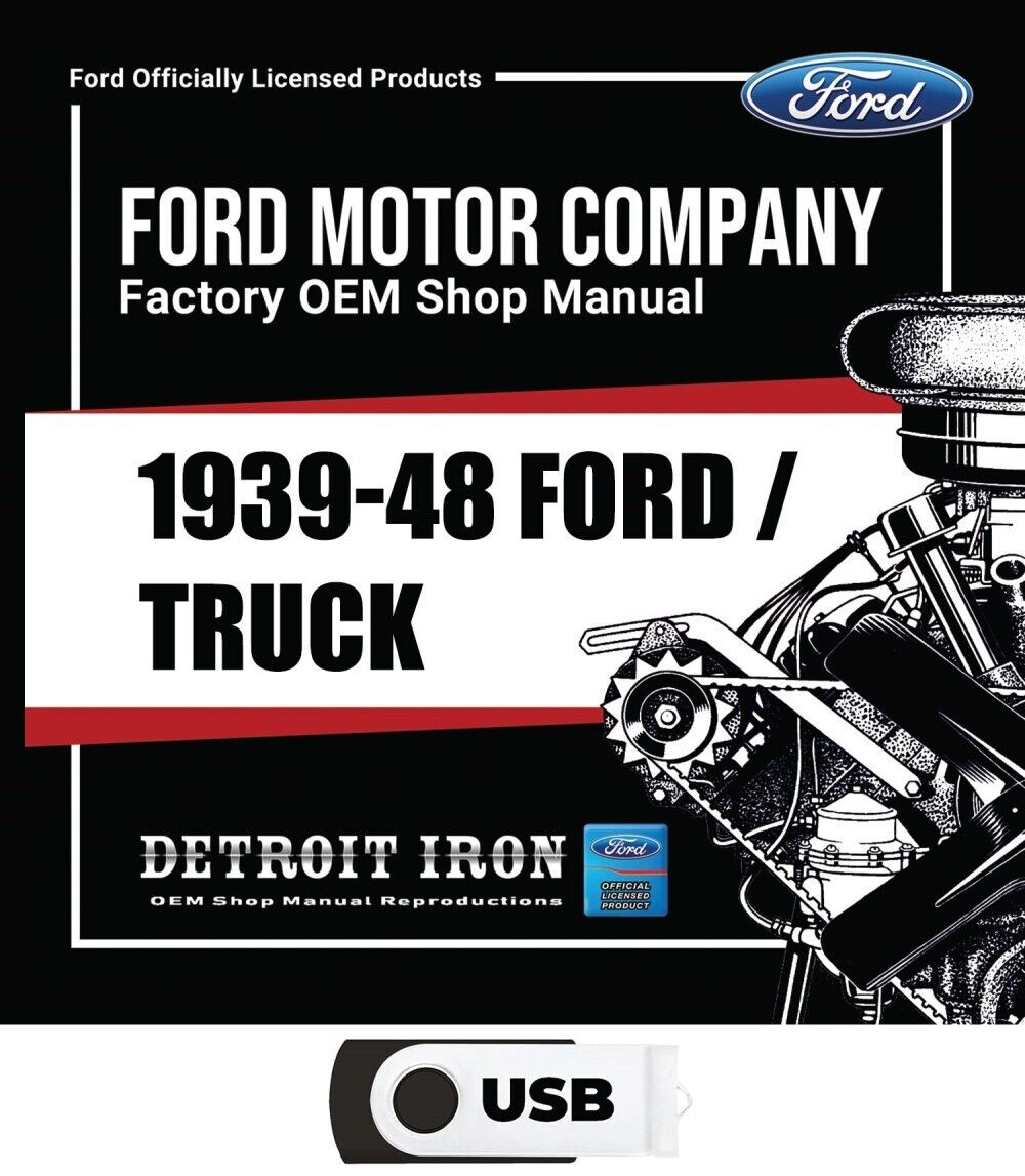 1939-1948 Ford / Lincoln / Mercury Factory OEM Shop Manuals on USB