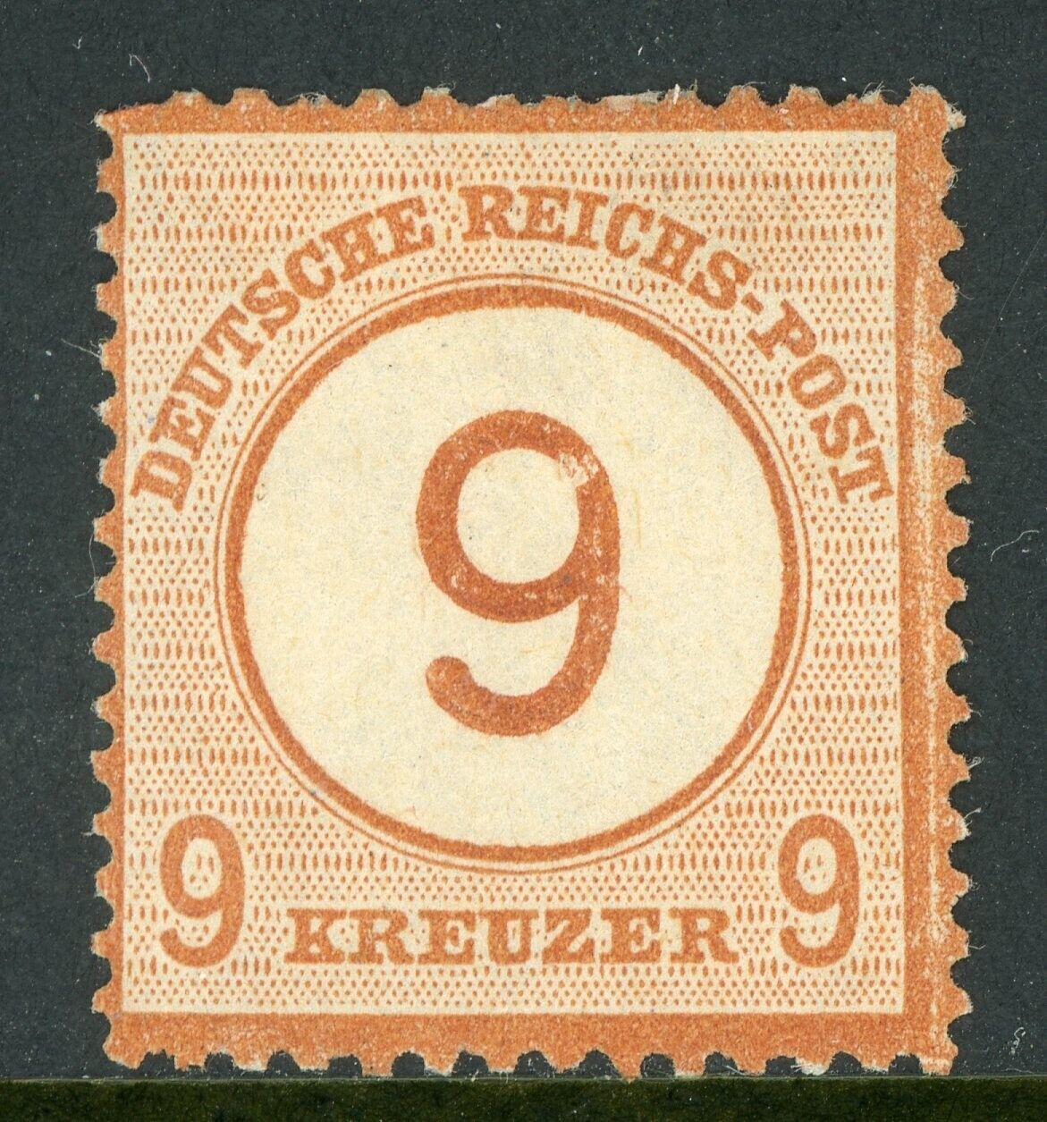 Germany 1874 Empire 9 Kreuzer Large Shield Scott #27 Brown  Mint B187
