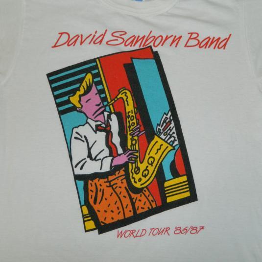 Vintage DAVID SANBORN BAND WORLD TOUR 86-87 T-Shirt C193