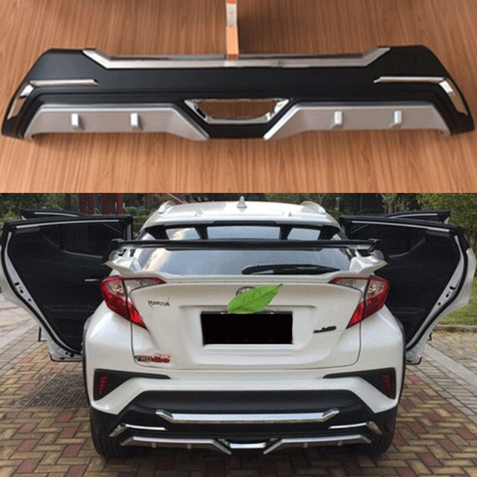 1 Pcs Fit for Toyota CHR C-HR 2018-2023 Rear Bumper Bar Guard Skid Plate ABS