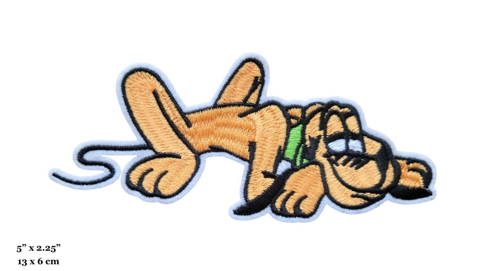 Pluto Cartoon Dog Character Laying Down Embroidered Iron On Patch