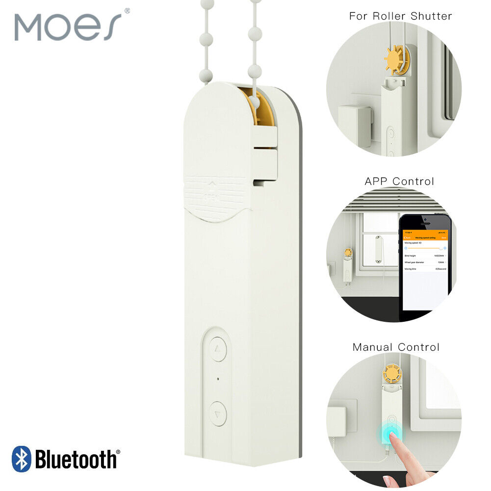 MOES Bluetooth Smart Curtain Motor Roller Blinds Shutter Drive DIY Voice Control