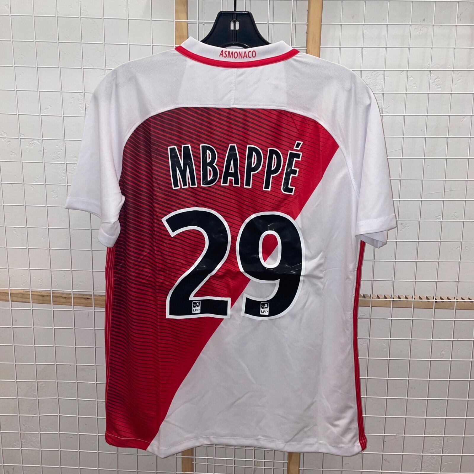 AS Monaco 2016-17 Kylian Mbappé France Home Football Soccer Mens Shirt Jersey