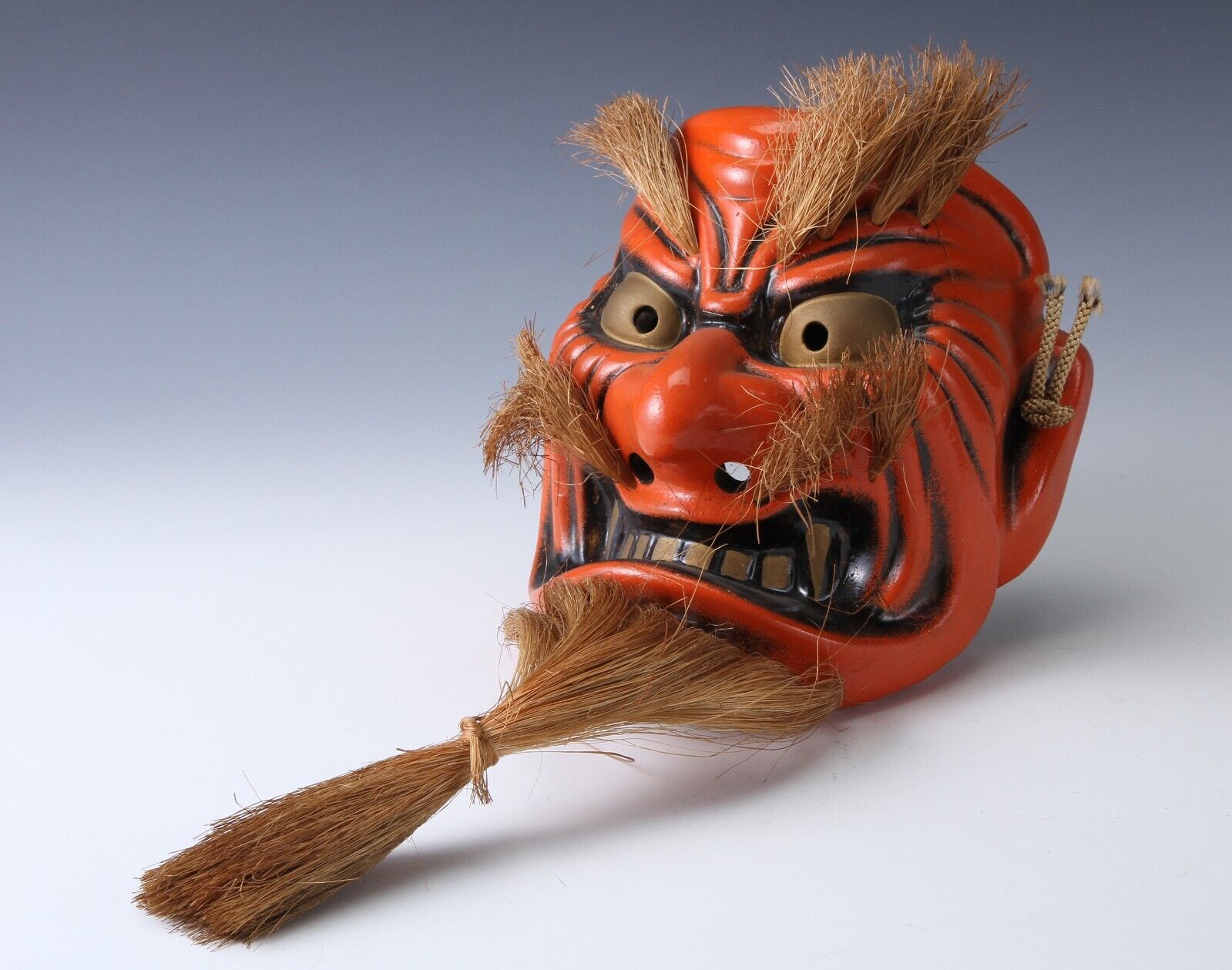 Beautiful Old Vintage Japanese Porcelain Noh Mask -Kagura- Buddhism Mask Plaque
