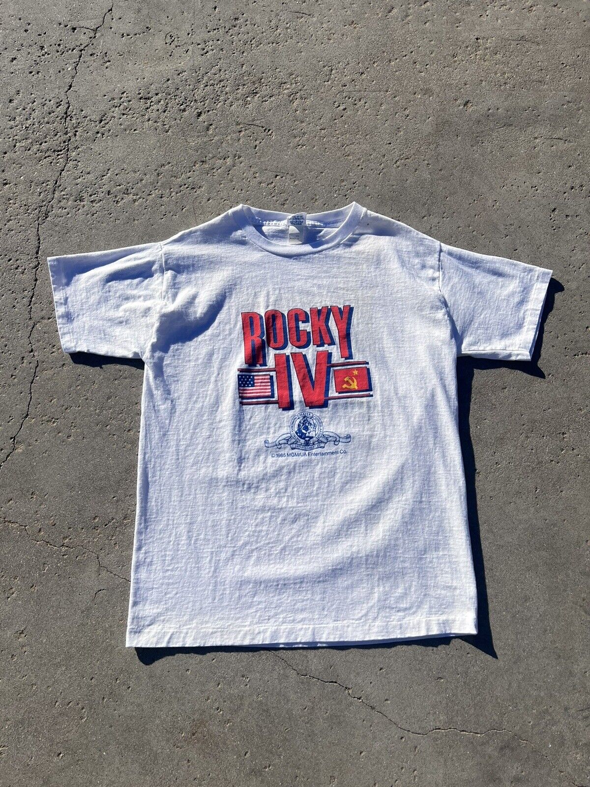 Vintage 1985 Adidas Rocky IV Movie Promo T Shirt 