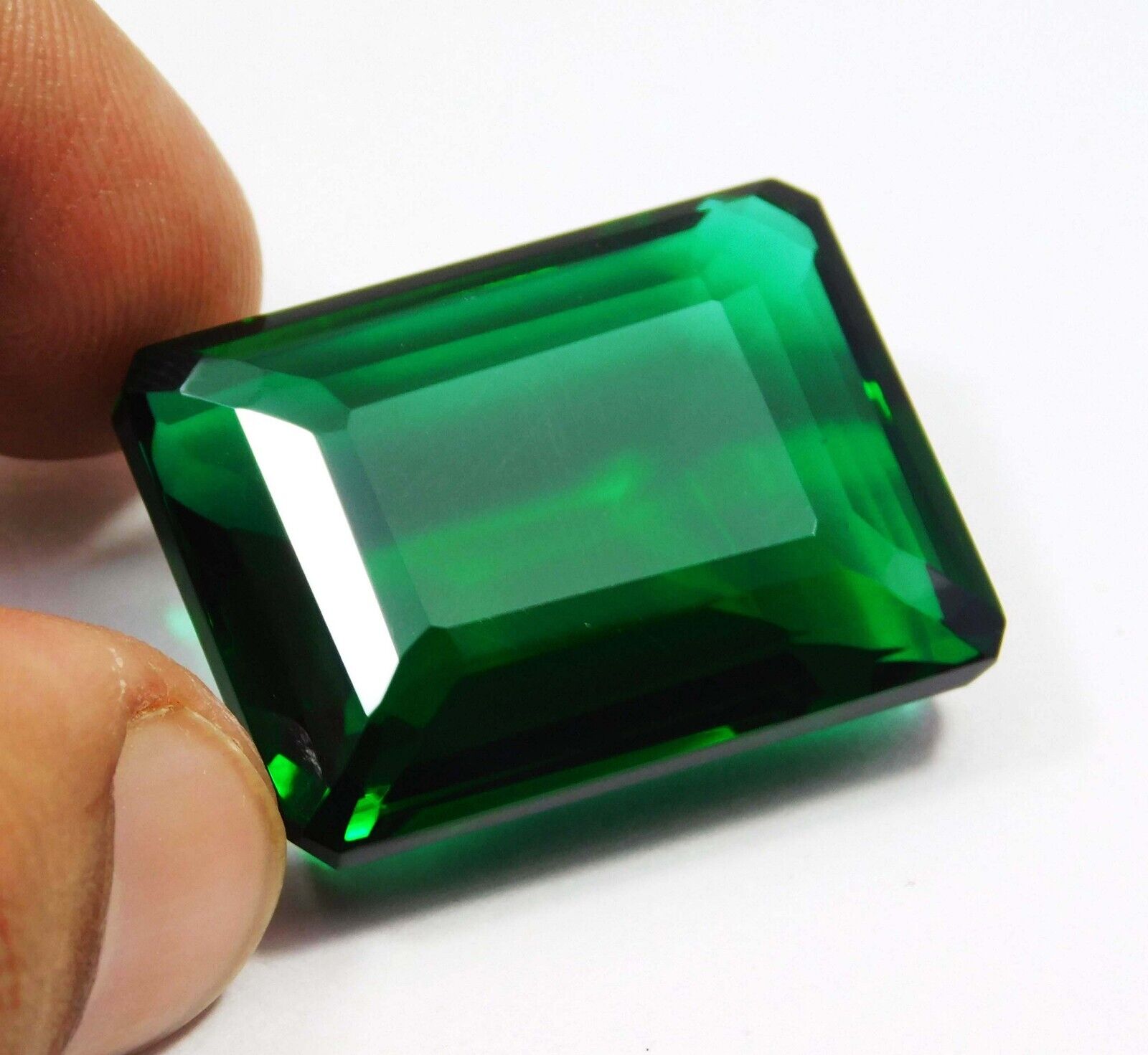 NATURAL CERTIFIED 71.60 CT EMERALD CUT GREEN COLOMBIAN EMERALD LOOSE GEMSTONE`