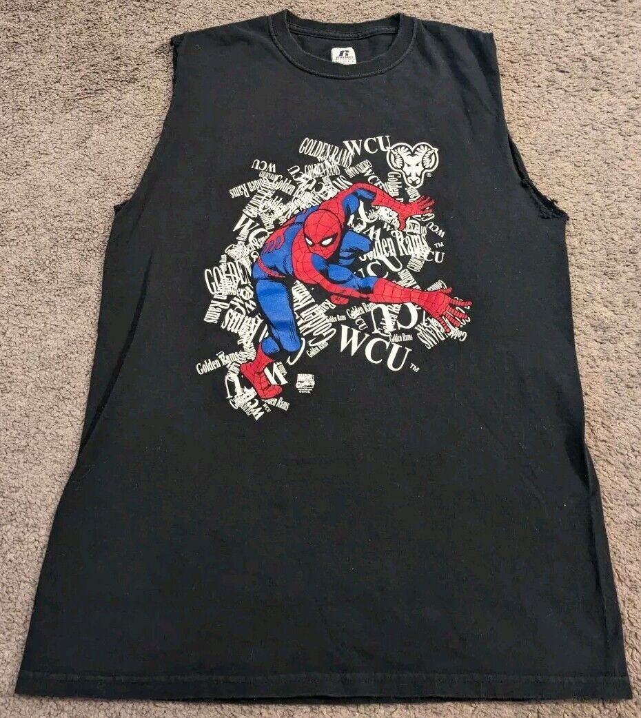 Russell Athletic West Chester University Spiderman Sleeveless T-Shirt Small