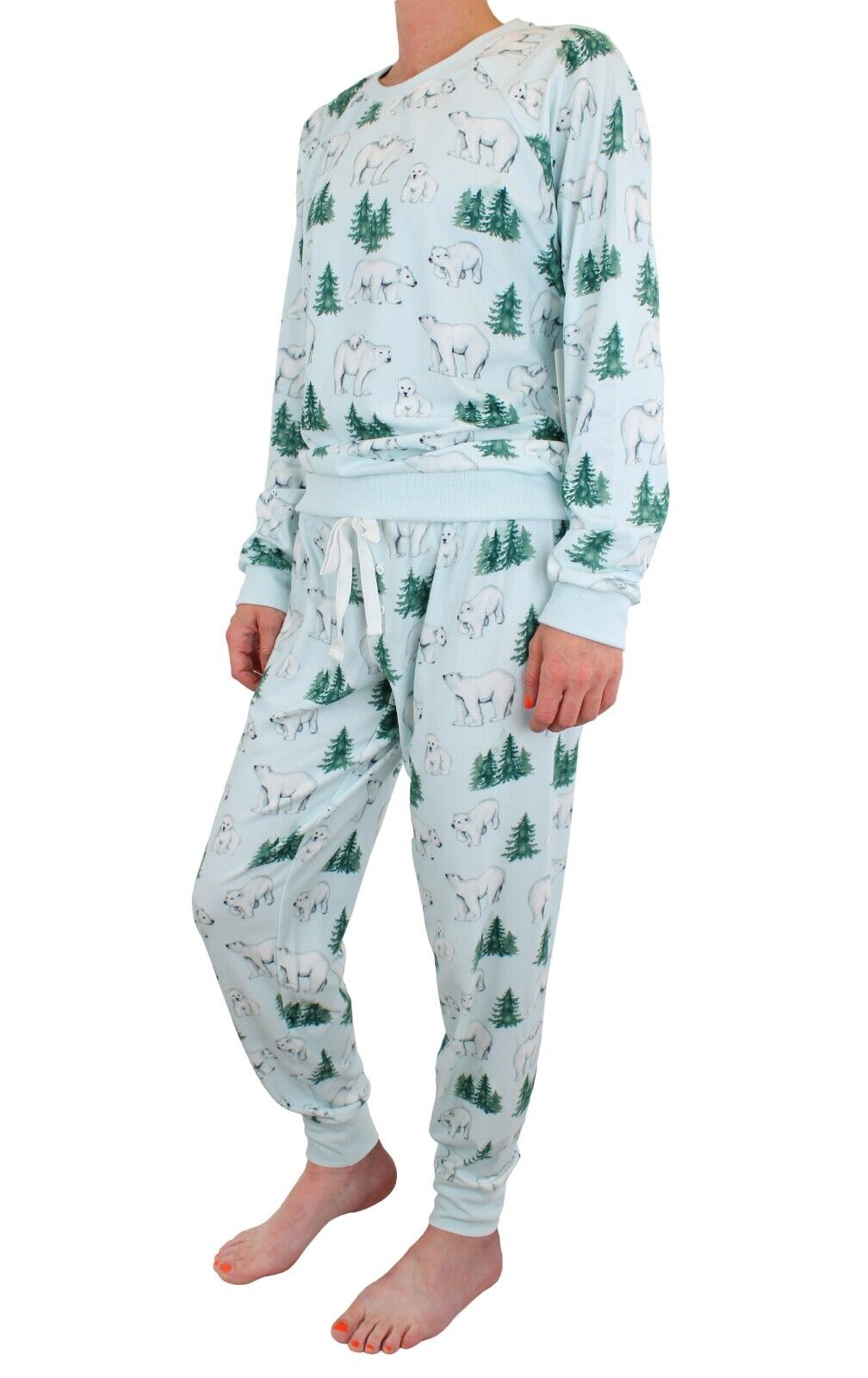 PJ Salvage Women's Lounge Pant Set 2-Piece Sleepwear Pajama Ice Blue RZ2VTST