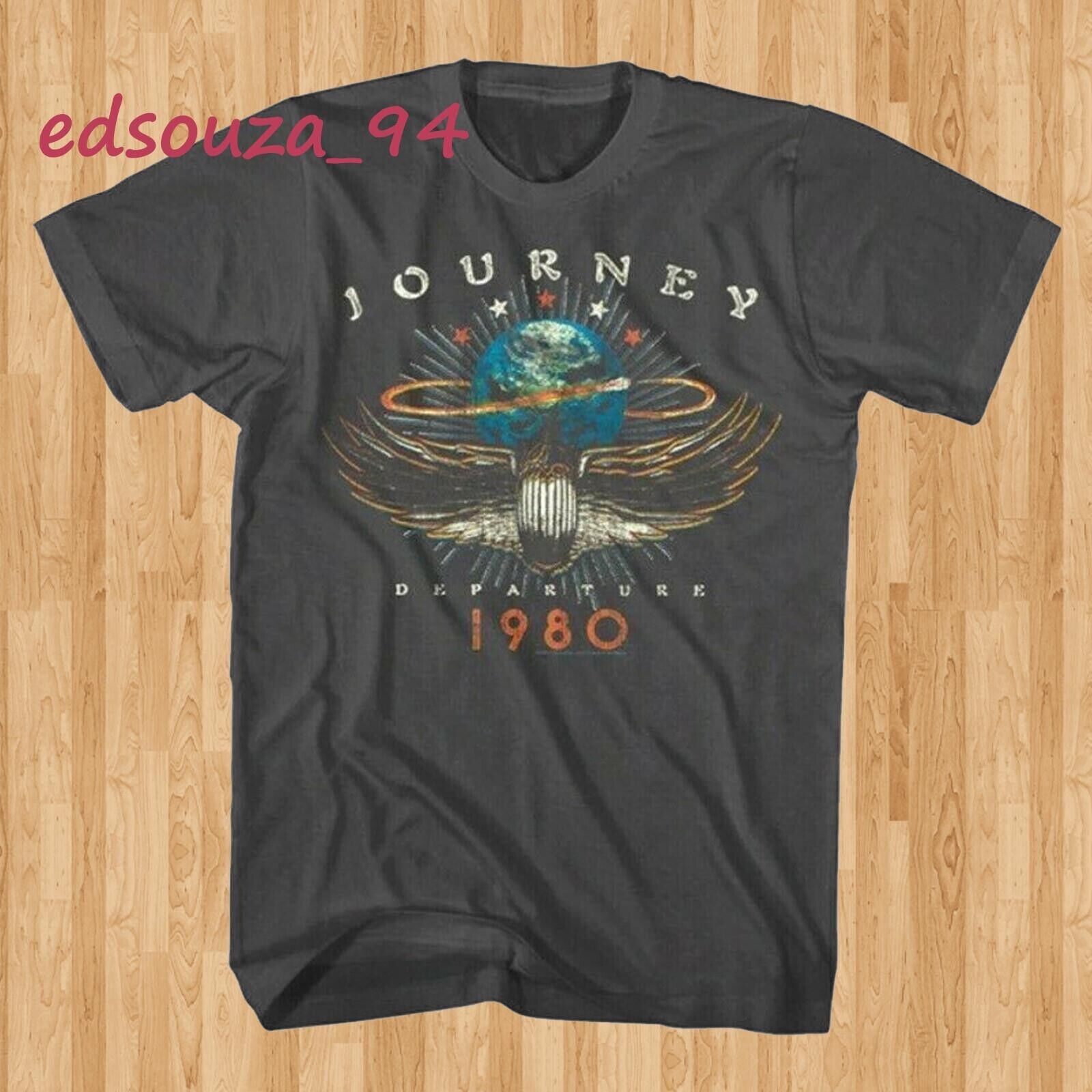 Journey Departures Album Tour 1980 Men\'s T Shirt Rock-Band Vintage Concert Merch