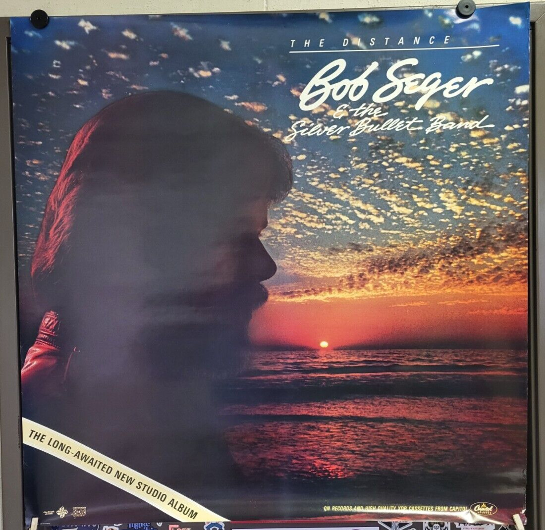 Bob Seger 1982 The Distance - Vintage Record Store Promo Poster 36x36