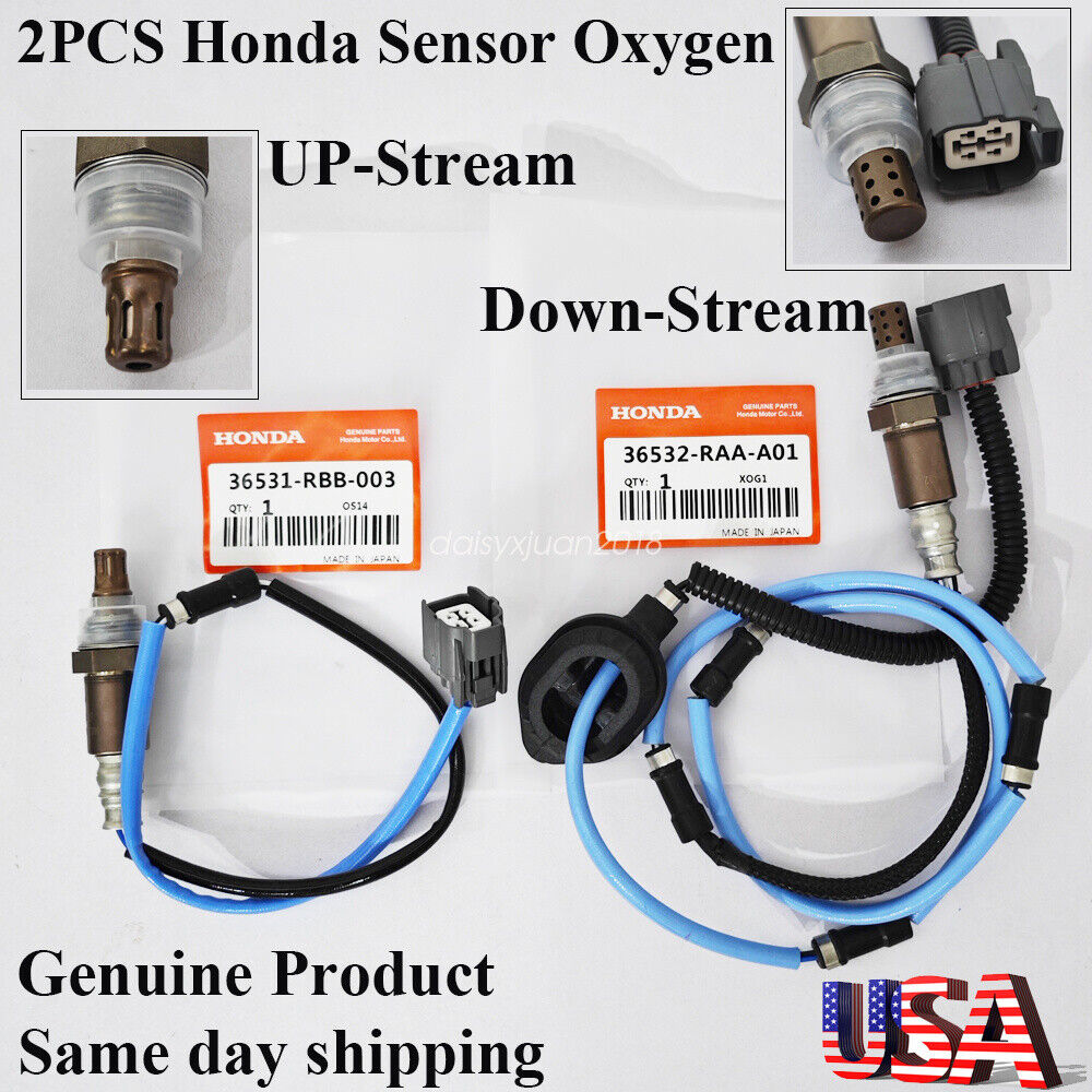 OEM 2PCS Upstream & Downstream Oxygen Sensor O2 for 2003-2007 Honda Accord 2.4L