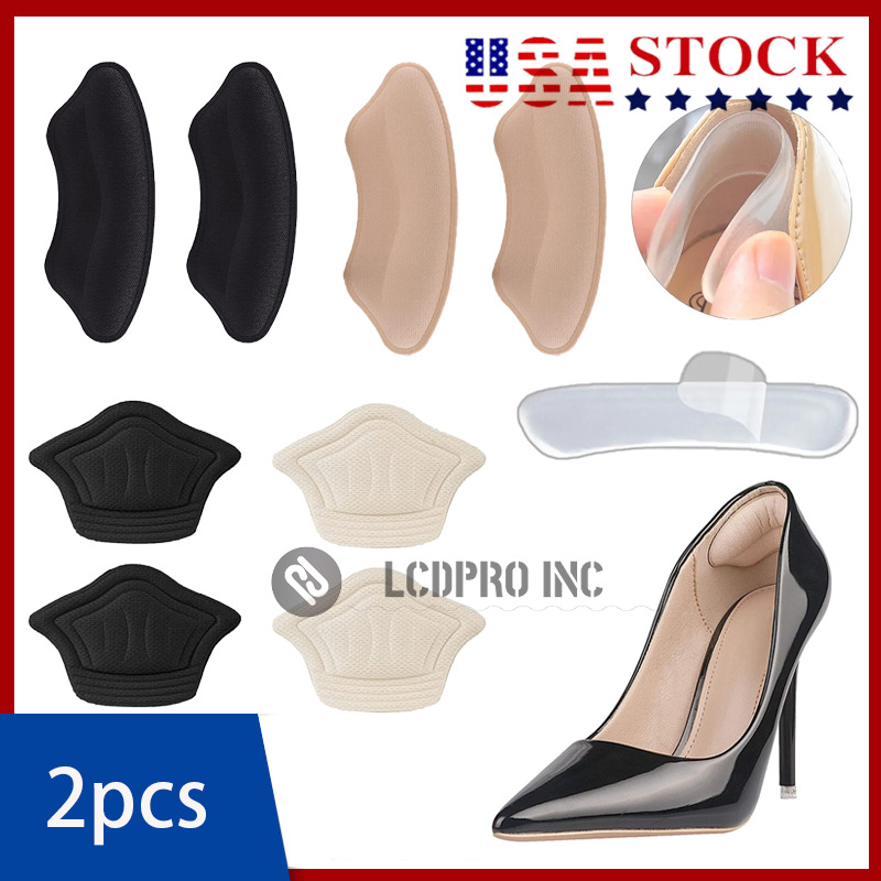 2Pcs Heel Grips for Loose Shoes Heel Cushion Pads No-Slip Shoe Inserts Protector