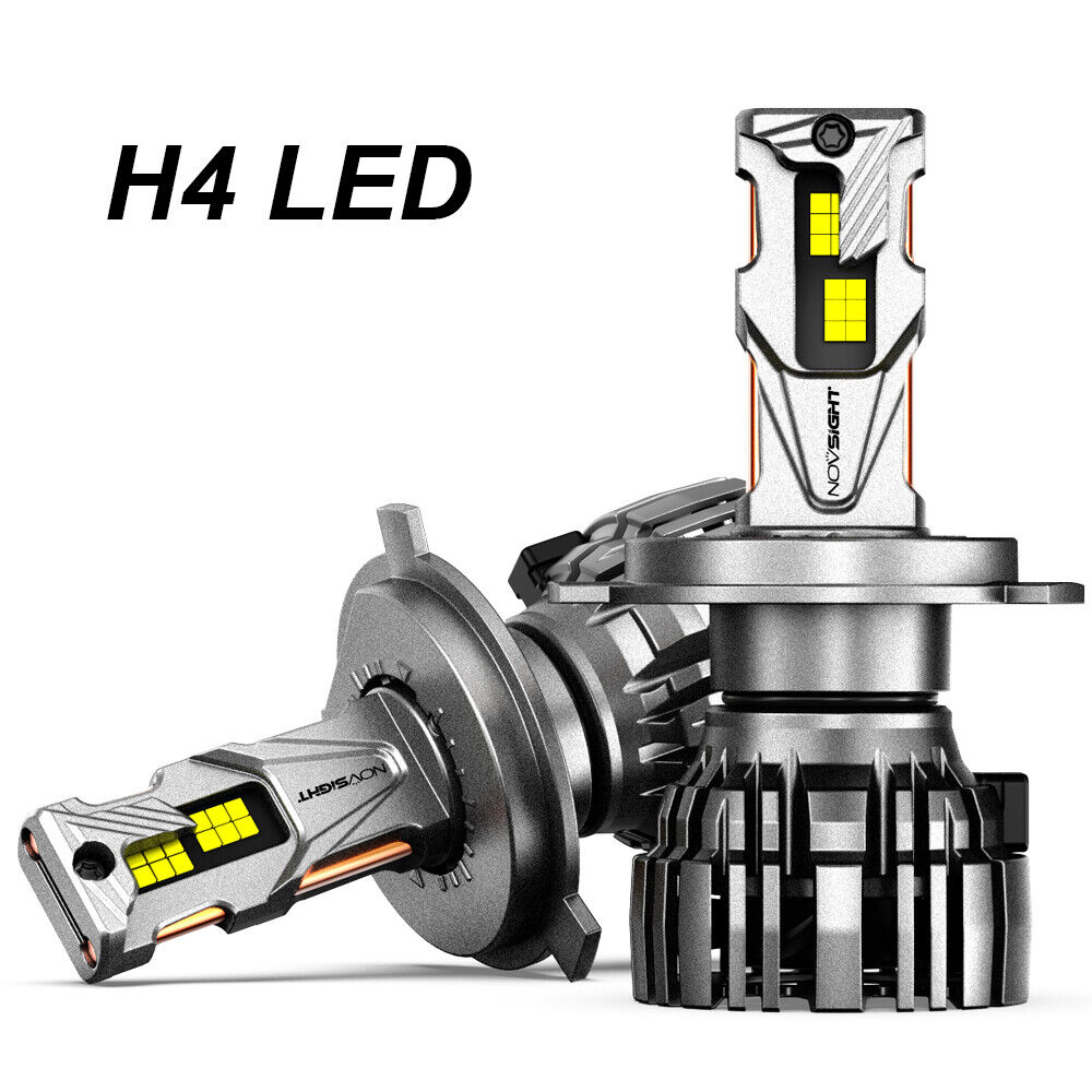 NOVSIGHT Pair 140W 30000LM H4 LED Headlight Bulbs Kit High Low Beam 6500k White