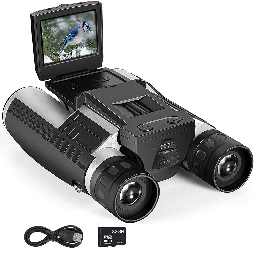 Digital 12X Binocular Telescope Video Camera LCD HD Zoom Hunting Record W 32GB