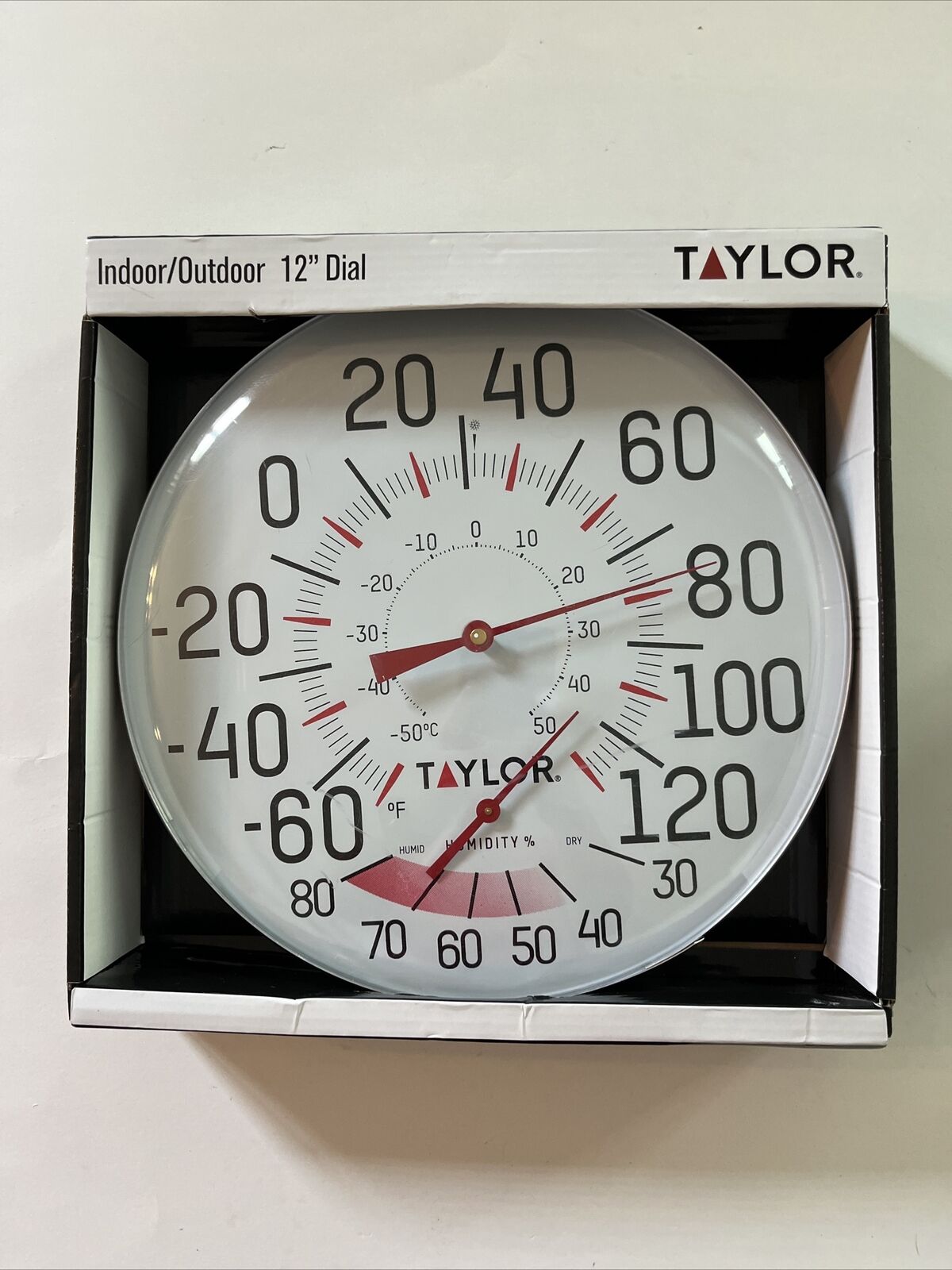 Taylor Precision Products Humidiguide Dial 12” Thermometer White New READ