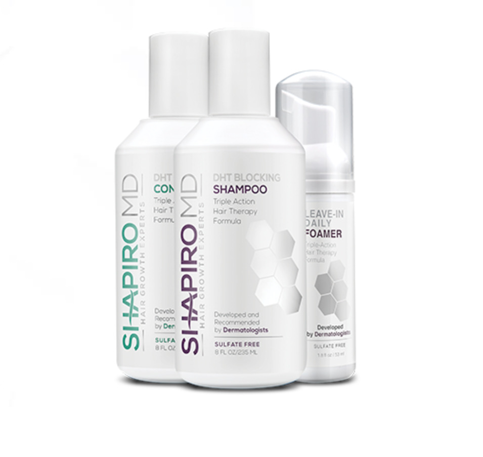Shapiro MD Natural Kit Shampoo, Conditioner And Leave In Daily Foam