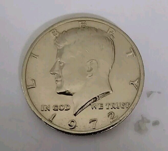1972 Kennedy Half Dollar Coin (No Mint Mark)