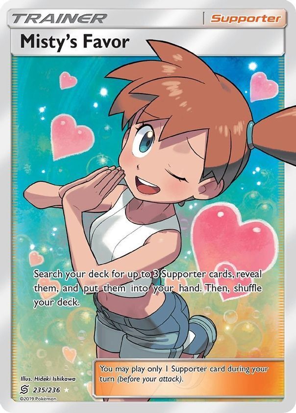 Misty\'s Favor - 235/236 - Pokemon Unified Minds Sun & Moon Full Art Rare Card NM