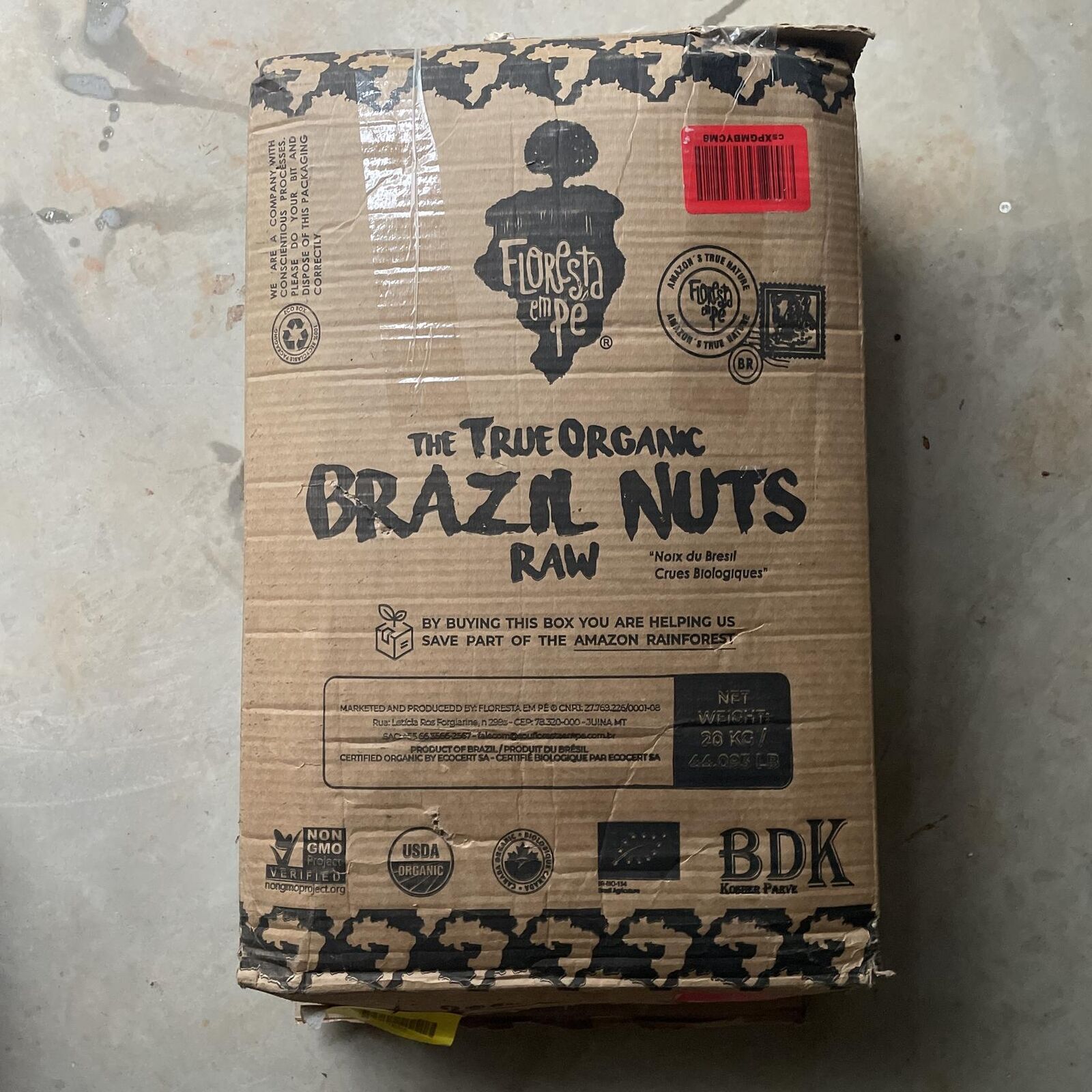 The True Organic Premium Brazil Nuts, 44lbs, Raw & Unsalted Kosher