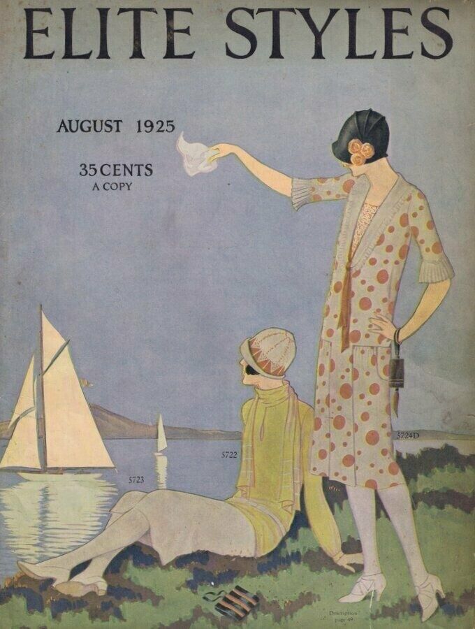 ORIGINAL Vintage August 1925 Elite Styles Magazine FRESH TO THE HOBBY