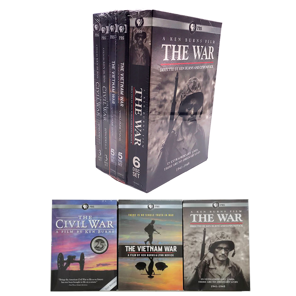 Ken Burns War Film Collection: the Civil War+the Vietnam War+the War New Sealed